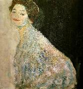 Gustav Klimt portratt  av kvinna i vitt